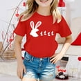 thumbnail image 2 of Byoo Summer Tops for Big Girl Easter Bunny Printed Round Neck Short Sleeve Casual Tshirts Loose Fit T Shirt ，10-11 T, 2 of 4