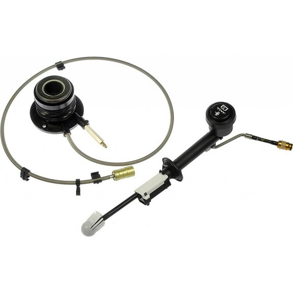 KarParts360 For Chevy Silverado 2500 HD/3500 2003 2004 2005 2006 Clutch Master and Slave Cylinder | Regular Grade | Pre-bled/Pre-filled | With Reservoir | Replacement For 24235619, 24235621