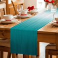 thumbnail image 5 of Teal Ombre Table Runner - 108 Inch Long Contemporary Gradient Abstract Art Cotton and Linen Blended Dress Scarves Farmhouse Table Runner for Kitchen Dining, Coffee Table, 13" x 108", 5 of 8