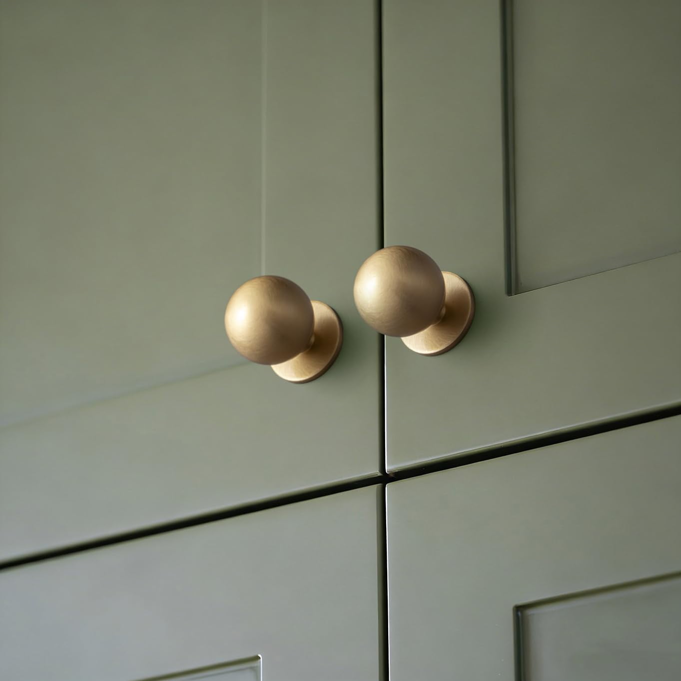 Set of 12 -Sleek Round Antique Brass Cabinet Knobs - Retro and Minimalist Hardware for Stylish Home Enhancement - 1 Inch Diameter