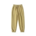 thumbnail image 6 of IVEYRTF Kids Solid Color Jogger Pants Breathable Knit Fashion Casual Comfortable Fit Everyday Active Trousers(Khaki,4-5 Years), 6 of 6