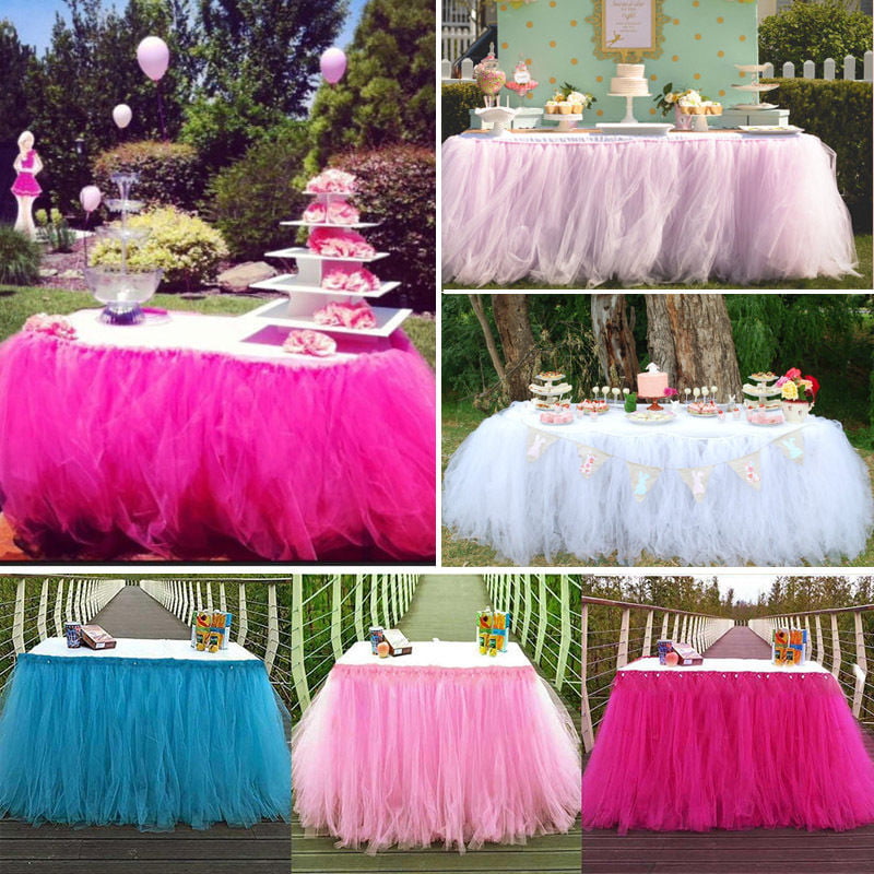 Details about   Tableware Wedding TABLESKIRTS Catering Plastic Party Skirt Table 2 COLOURS 