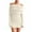 Style1-Beige dresses for women, variant on Dresses for Women 2026 Elegant Classy Cotton Off The Shoulder Knit Sweater Dress Ong Bell Sleeve Sheer Mini Dress Vacation Beach Dress Beige L