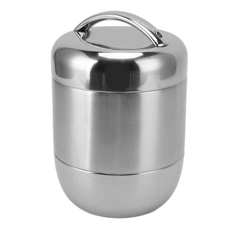 Hot?Food?Container, Insulated?Soup?Containers 1.5L Large Capacity Spill  Proof Multi?Layer Preservative Portable For Work For Travel For Adult  Stainless Steel Color 