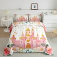 thumbnail image 2 of Erosebridal Ensembles de Literie Romantiques à Roses Grand Lit avec Couette, Ensemble de Literie Château de Princesse Grand Lit avec Couette, Insert de Couette Réversible Floral Rustique, Microfibre Décorative pour la Chambre, 3 Pcs, 2 of 7