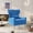 Blue, variant on MOONMISS Velvet Accent Chair for Living Room, Modern Arm Chair with Pillow, Single Sofa Lounge Chair for Bedroom & Reading Room,Black