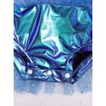 thumbnail image 7 of TiaoBug Toddler Baby Girls Alien Outfit Metallic Bodysuit Long Sleeve Tutu Dress with Headband Blue 12-18M, 7 of 7