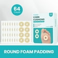 thumbnail image 5 of Promifun Callus Cushions for Bottom of Foot - Round Foam Padding with Water-Resistant Self-Stick Adhesive -Corn Cushions for Toes and Feet, Reduce Pain, Pressure Friction from Shoes (Beige, 64 Count), 5 of 8