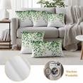 thumbnail image 6 of Eucalyptus Leaf Outdoor Waterproof Pillow Covers, Spring Green Botanical Leaves Aesthetic Decorative Square Throw Pillowcase Sofa Cushion Sham for Patio/Couch/Chair, 24"x24" 2 Pack, 6 of 8