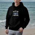 thumbnail image 2 of Women's Long Sleeve Hoodie Pullover Sweatshirt with Pockets Palm Tree & Blue Envelope Design Relaxed Fit Drawstring Hood, 2 of 7