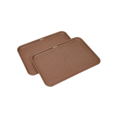 

Great Working Tools Boot Tray Set of 2 Shoe Trays Brown Medium