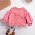 thumbnail image 6 of Gubotare Plain Sweatshirts for Teen Girls Baby Boys Girls Sweatshirt Crewneck Pullover Newborn Infant Warm Basic Sweatshirt Fall Winter Top 5T 6T (Pink,5-6 Years), 6 of 9
