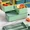 green, variant on 1pc Microwave-Safe Dual-Compartment Lunch Container Fresh-Keeper with Spacious Compartments and Complete Cutlery Set
