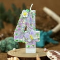 thumbnail image 5 of Btomtd Digital Number Birthday Cake Candles, First Birthday Celebration Candles Decoration, Party Candle with Flower Designs, 0.4 oz, 4, 5 of 6