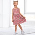 thumbnail image 7 of Girls Dress Christmas Snow Scene Sleeveless Dress for Girls Hem A-Line Casual Sundress, 7 of 7