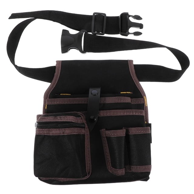 MasteelfCA 1Pc Multifunctional Electrician Tools Bag Waist Pouch Belt Storage Holder Organizer for Working(Coffee)