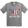 thumbnail image 3 of Inktastic July 4th, 1776 Distressed Baseball and Bat Flag Design Youth T-Shirt, 3 of 5
