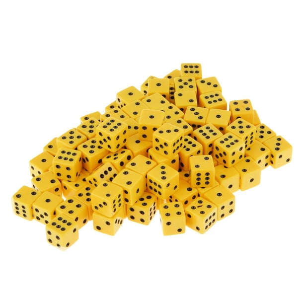 pieza de 100 Piezas para Jugar Dados, de para Beber, Dados de Punto de Acrílico de 16 Mm Hugo Dados opaca