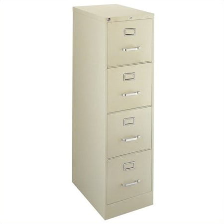 hirsh 22-inch deep 4-drawer, letter-size vertical file cabinet, putty