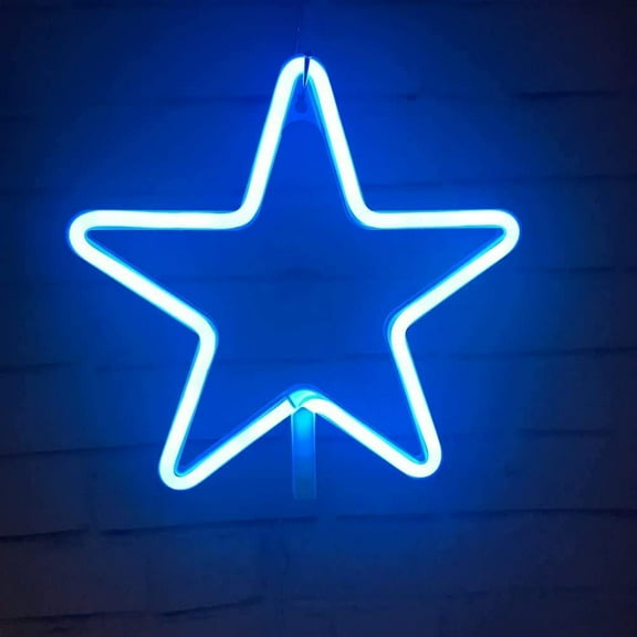 Neon Night Light, LED Neon Signs Night Light Star Neon Lights Neon Lights for Kids Bedroom Battery USB Operated