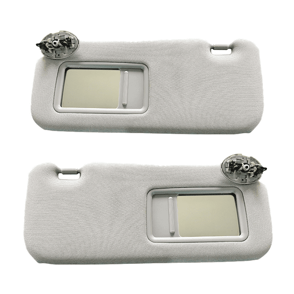 Left Driver And Right Passenger Side Sun Visor For Toyota Corolla 2008-2013 With Mirror, Replacement OEM 74310-02D21-E0-Pairs-grey