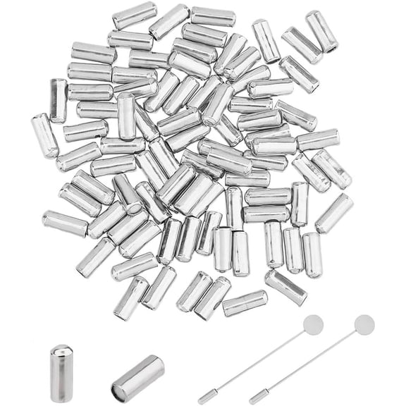 100Pcs Brooch Pins Stopper Pin Stick Backing Lapel Pin End Cap with Silicone Inside Locking Clasp Pin Keepers Stoppers Lapel Scarf Hat Safety Pins