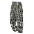 thumbnail image 1 of UJNDER Women's Checkered Pajama Pants Spring Summer Loose Comfortable Plus Size Home Wear Cartoon Design Black XXL, 1 of 3