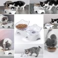 thumbnail image 3 of Cuencos para gatos, cuencos elevados para comida para gatos, cuencos dobles para gatos con 15 platos elevados inclinados para gatos, cuenco de alimentación para mascotas para gatos pequeños y cac, 3 of 5