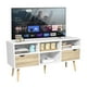 thumbnail image 1 of Mueble de TV Rack Top Living Nórdico Blanco y Café, 1 of 8