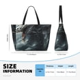 thumbnail image 2 of Yiaed Cloud White Dragon Print Large Capacity Beach Travel Bag - Waterproof Zipper Vacation Tote for Sandproof Storage, and Camping, 2 of 5