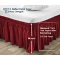 thumbnail image 5 of SGI Bedding 14 Inch Wrap Around Bedskirt | Microfiber Wrap Around Bed Skirt | Fade-Resistant, Wrinkle-free, Anti-static, Decorative, Extra Storage Space, Clutter-Free | Texas King, Burgundy, 5 of 8