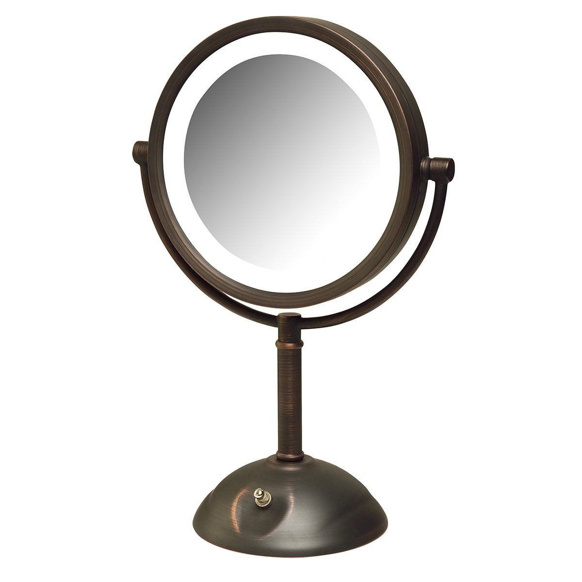 Jerdon HL8808BZL 8X Magnification LED Lighted Table Top Mirror, Bronze