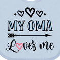 thumbnail image 4 of Inktastic My Oma Loves Me Grandchild Girls Baby Bib, 4 of 4