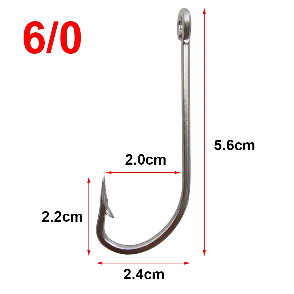 100pcs/lot Stainless Steel Fishing Hook Long Shank Saltwater Hooks For Fishing Accessories 34007 Size 1/0-10/0
