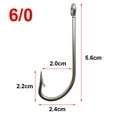thumbnail image 2 of 100pcs/lot Stainless Steel Fishing Hook Long Shank Saltwater Hooks For Fishing Accessories 34007 Size 1/0-10/0, 2 of 21
