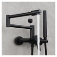 thumbnail image 1 of Fodable Kitchen Faucet Brass Black Kitchen Sink Mixer Tap Hot & Cold Wall Mounted With Spray Gun Rotating Sink Mixer ,Easy to Install, 1 of 7