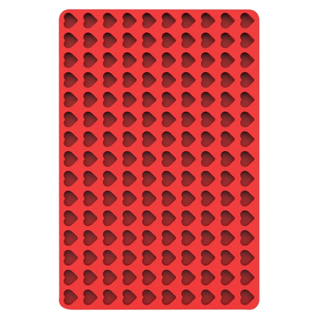 Molde para hacer galletas Molde de silicona para hacer chocolate Bandejas para hacer galletas Molde para hornear galletas para manualidades DIY, Corazón, Rojo Vogacara HA004830-01
