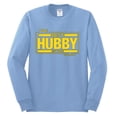 thumbnail image 2 of The Best Hubby in the Galaxy | Mens Father's Day Long Sleeve T-Shirt, Light Blue, Small, 2 of 4