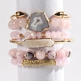 thumbnail image 5 of 6PCS Natural Boho Beaded Bracelets Bangle for Women,Healing Turquoise Tiger eyes Agate Crystal Gemstone Stone Diamond Chakra Multi Wrap Bohemian Handmade Jewelry Beads Stretch Bracelet Set, 5 of 6