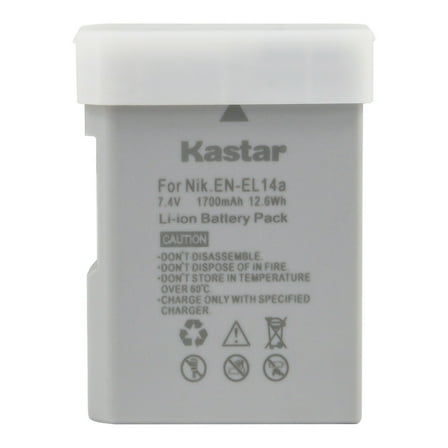 Kastar 1-Pack EN-EL14a Battery Replacement for Nikon D5100 DSLR Camera, D5200 DSLR Camera, D5300 DSLR Camera, D5500 DSLR Camera, D5600 DSLR Camera, Df DSLR Camera
