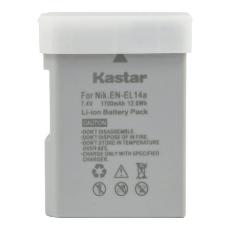 Image of Kastar 1-Pack EN-EL14a Battery Replacement for Nikon Coolpix P7700 Camera Coolpix P7800 Camera D3100 DSLR Camera D3200 DSLR Camera D3300 DSLR Camera D3400 DSLR Camera D3500 DSLR Camera