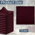 thumbnail image 2 of Neighborly Nook 12 Pcs Silky Burgundy Satin Napkins 17 x 17 Inches, Square Smooth Wedding Dinner Napkins Satin Cloth Napkins Table Napkins for Banquet Party Restaurant Decor, Thanksgiving, Christmas, 2 of 14
