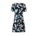 thumbnail image 4 of GZWYHT Robes d'Été, Robes pour Femmes 2025 Robe d'Été à Manches Courtes avec Poche Robe Décontractée Douce Midi, Robes Décontractées, Robe, Robes de Vacances S, 4 of 4