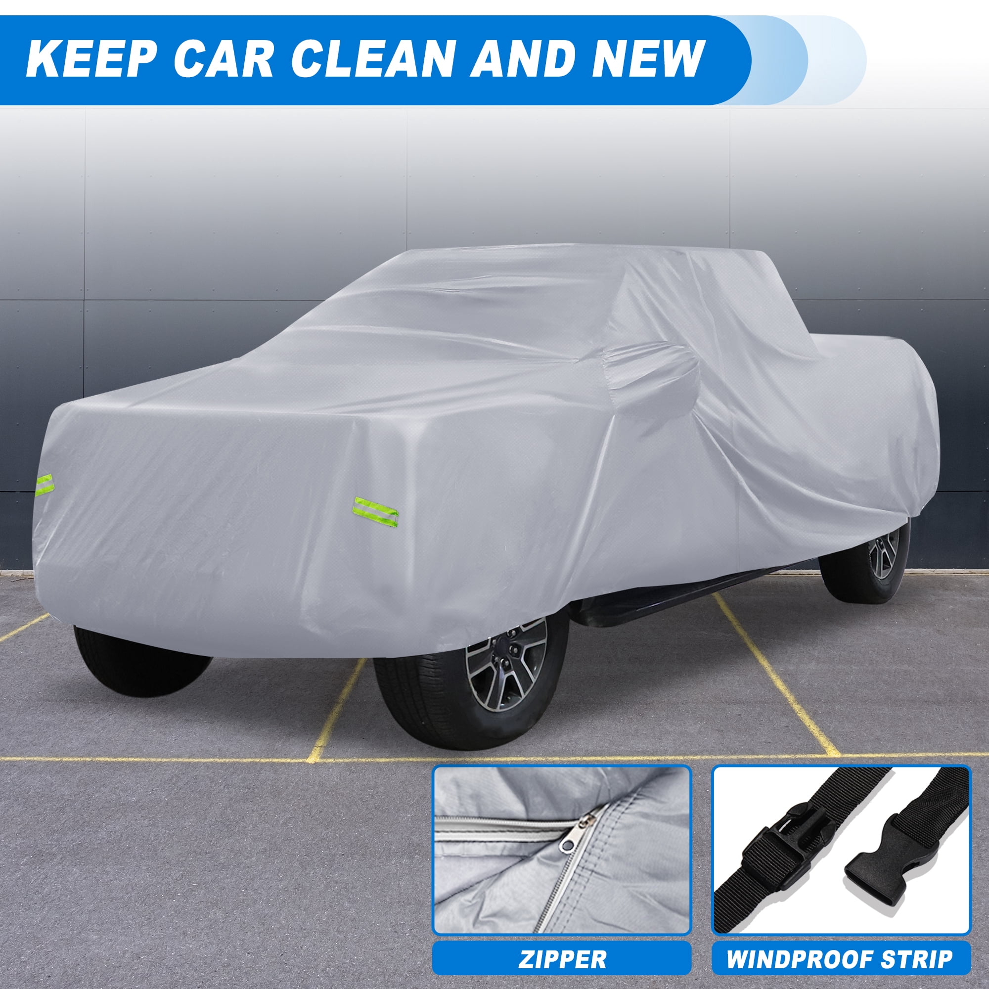 Unique Bargains Waterproof Car Cover for Ford F150 Crew Cab 4 Door 6.5 Feet Bed