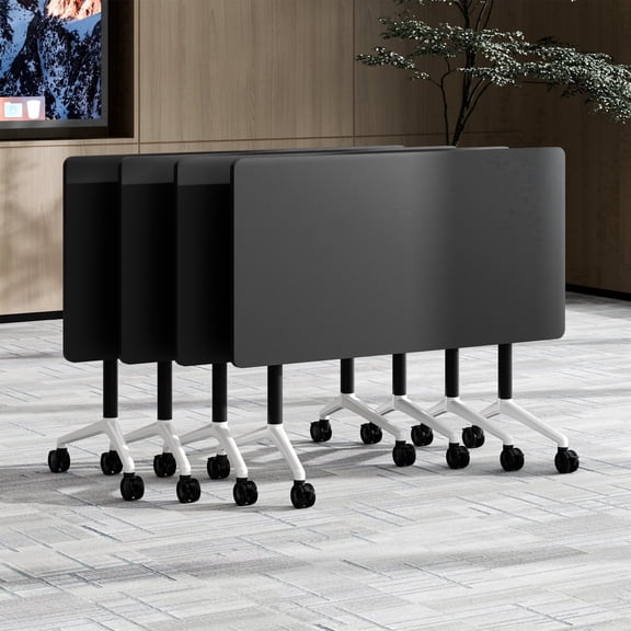 Conference Room Tables with Wheels 4PCS 61in Heavy Duty Foldable Conference Table for Office Classroom