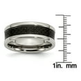 thumbnail image 3 of Titanium Polished Black Carbon Fiber Inlay 8mm Band, 3 of 7