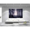 thumbnail image 2 of Tapiz de bosque brumoso para colgar en la pared, tapiz de pared de Halloween para dormitorio, sala de estar, telón de fondo de bosque brumoso de fantasía oscura paisaje de bosques de fantasía G, 2 of 5