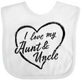 thumbnail image 3 of Inktastic I Love My Aunt and Uncle in Black Chalk Heart Boys or Girls Baby Bib, 3 of 4