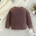 thumbnail image 3 of LYHaoo Boys Crewneck Cable Knit Sweaters Kids Winter Warm Long Sleeve Pullover Sweaters 6-12 Months(Brown), 3 of 5