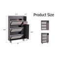 thumbnail image 5 of Holaki Rattan Shoe Storage Cabinet, Hidden Slim Narrow Shoe Cabinet with 3 flip Drawers and Door, Freestanding Shoe Rack with Drawer & Top Cubby for Entryway Hallway Living Room, 5 of 18